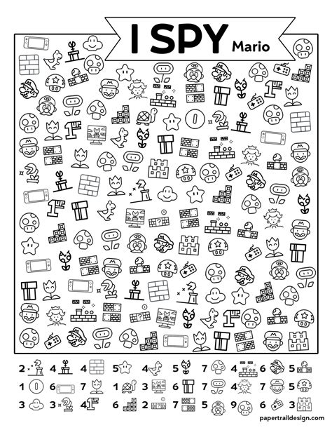 Printable Super Mario Worksheets