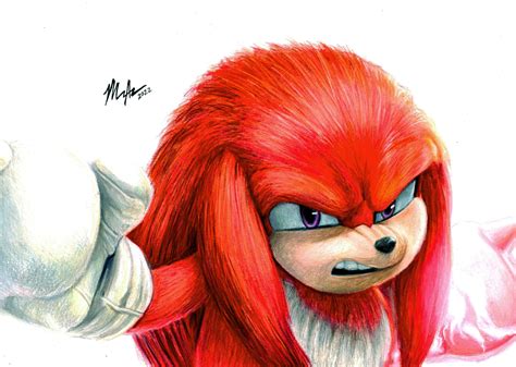 Knuckles - Sonic The Movie 2 - Colored pencil Drawing : r/Jazza