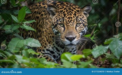 A Jaguar Stalking Its Prey the Hunter Honing in on Its Target Created with Generative AI Stock ...