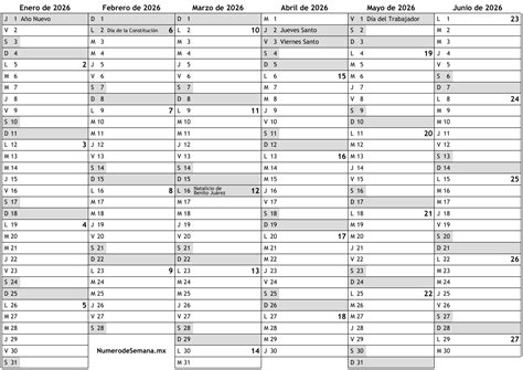 Calendario para 2026 con días festivos e números de semana … almanaques, online calendario anual ...