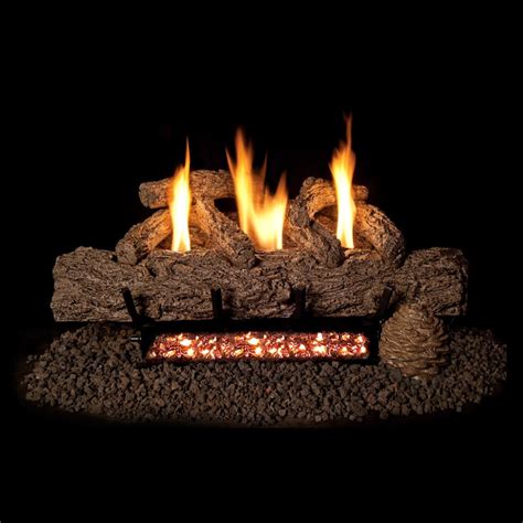 Peterson Real Fyre 30-Inch Live Oak Gas Log Set With Vent-Free Natural ...