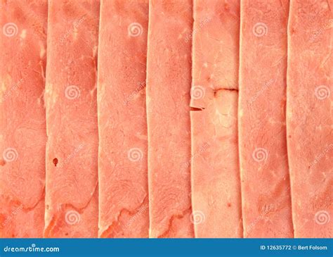 Deli ham slices stock photo. Image of sodium, flat, dinner - 12635772