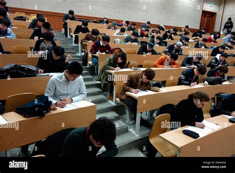 College students taking exam Stock Photo, Royalty Free Image: 54479476 ...