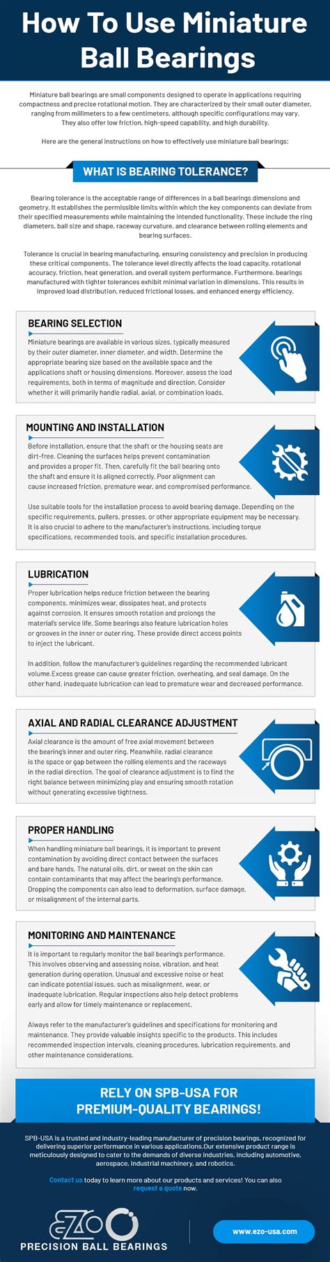 How To Use Miniature Ball Bearings - SPB-USA