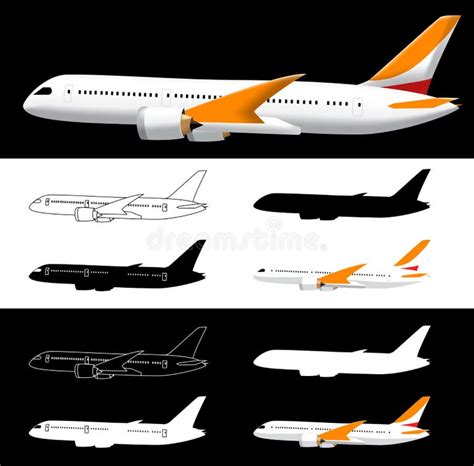 Airplane Side View Silhouette Stock Illustrations – 920 Airplane Side View Silhouette Stock ...