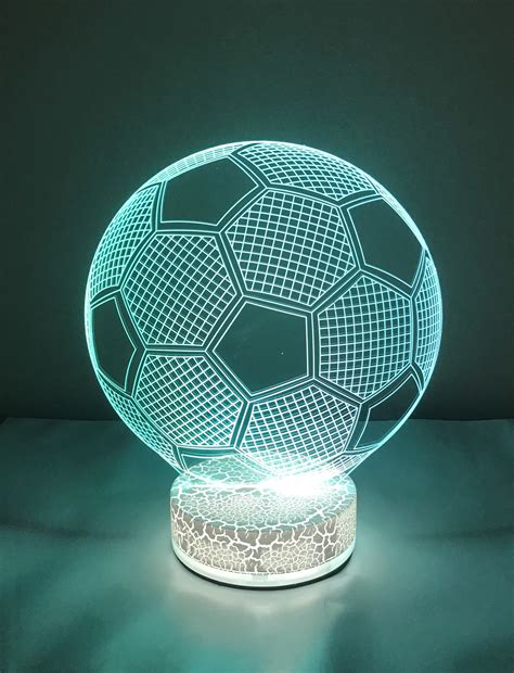 Soccer Ball MLS 3D Night Light Multi Color Changing Illusion Lamp For Children Kids Girls Boys ...