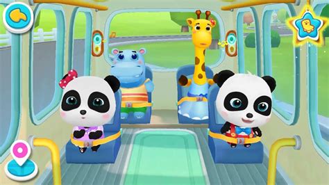 Little Panda School Bus | Go Shopping | Kids Cartoon | Kids Videos | BabyBus Game