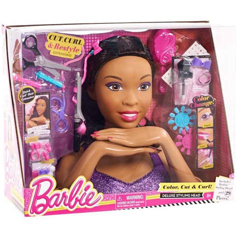 Barbie Deluxe Color, Cut and Curl Styling Head - Walmart.com