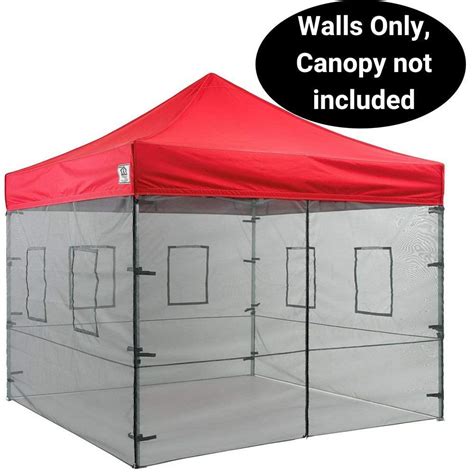 Impact Canopy Walls for 10 x 10 Canopy Tent, Food Service Mesh Sidewall Kit with Service Windows ...