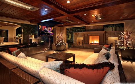 Download Rustic Living Room Mansion Interior Design Wallpaper | Wallpapers.com