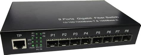 8 ports SFP slot & 1 port 10/100/1000 Gigabit Optical Fiber Switch | Home