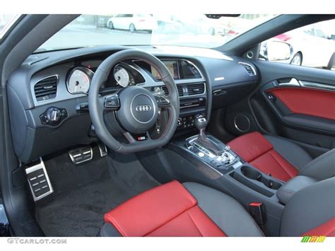 Black/Magma Red Interior 2013 Audi S5 3.0 TFSI quattro Coupe Photo #72518826 | GTCarLot.com