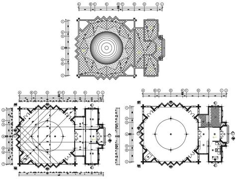 Mosque Design Plan - Cadbull