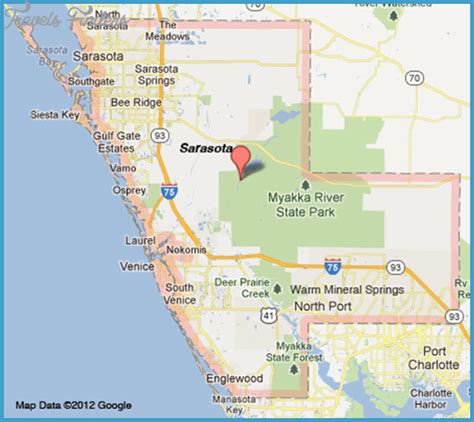 Sarasota County Map - Travel - Map - Vacations - TravelsFinders.Com