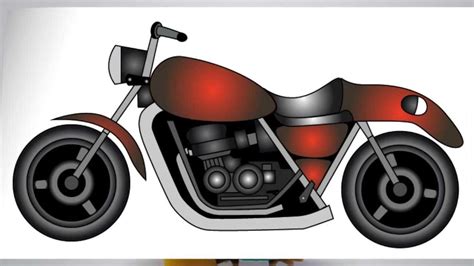 How to draw a MOTORBIKE step by step - YouTube