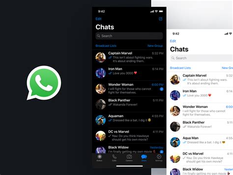 Chats Screen - Whatsapp Dark Mode for iOS by Chethan KVS on Dribbble