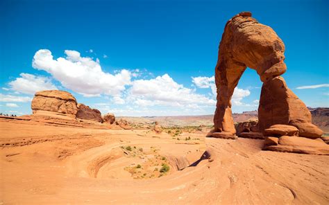 desert, Rock Formation, Landscape, Arches National Park, Arch, Utah, Clouds Wallpapers HD ...