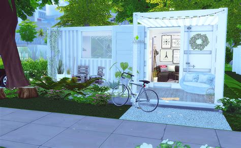 Minimalist Container House | Sims 4 Houses