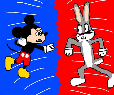 Bugs Bunny Vs. Mickey Mouse - Drawception