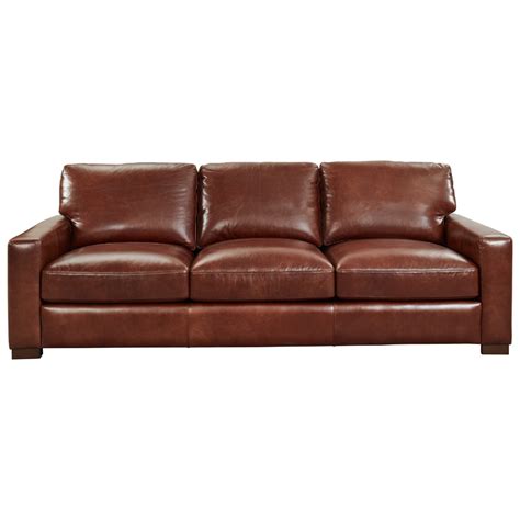 Randall Contemporary Leather Sofa with Extra Deep Seats at Belfort ...