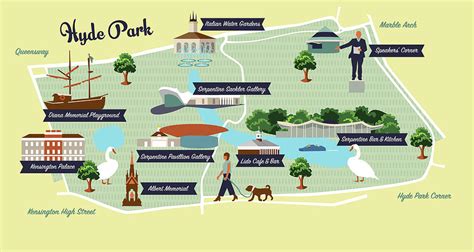 Map Of Hyde Park Digital Art by Claire Huntley - Pixels