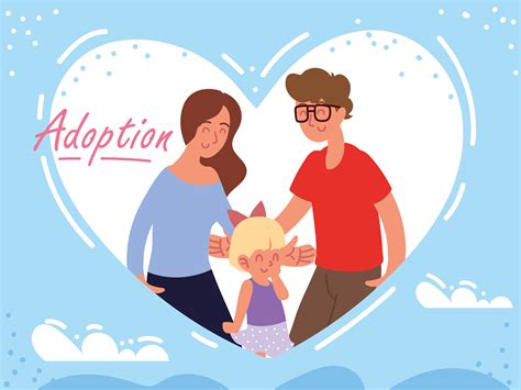 adoption family in heart 4098104 Vector Art at Vecteezy