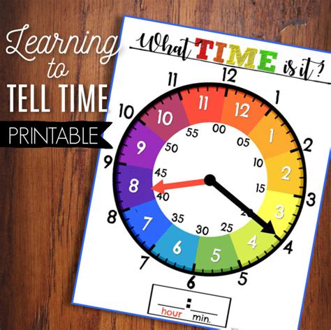 Printable Clocks For Teaching Time