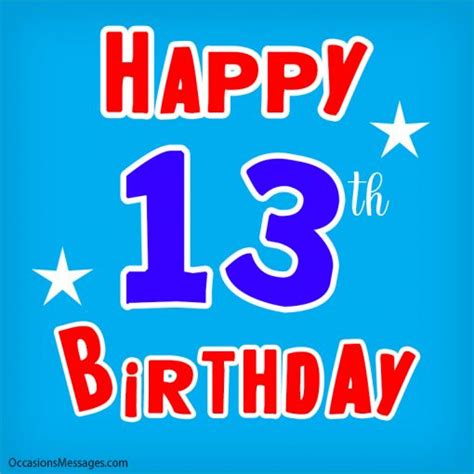 Happy 13th Birthday Wishes, Messages and Cards