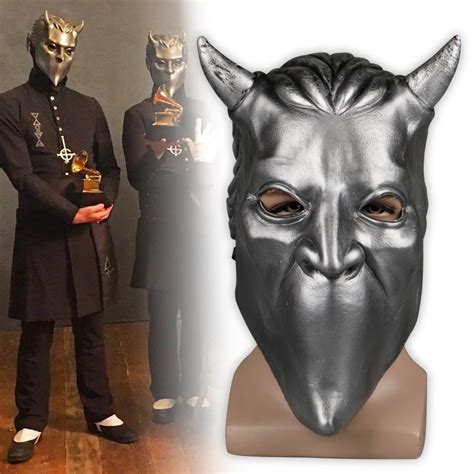 Ghost Nameless Ghoul Mask Cosplay Ghost B.C Rock Roll Band Latex Helmet ...