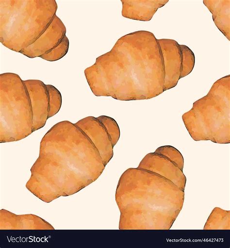 Croissant seamless pattern Royalty Free Vector Image