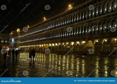 Venice, Italy - Piazza San Marco by Night Stock Photo - Image of tourism, europe: 114197124