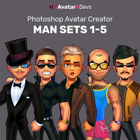 Male Avatar Creator Sets 1-5 » SOSFactory