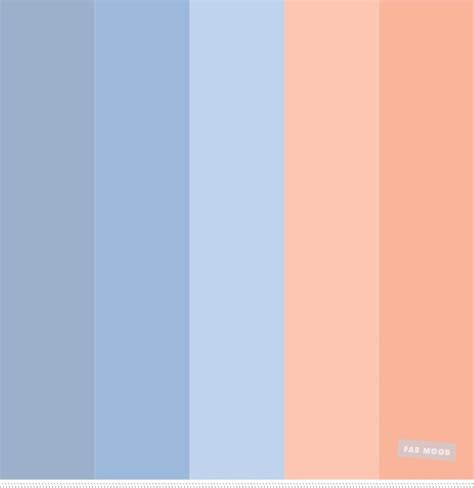 Color Inspiration : Blue and peach color palette | Peach color palettes ...