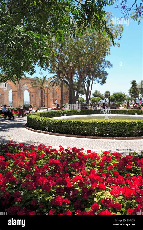 Upper Barrakka Gardens, Valletta, Malta Stock Photo - Alamy