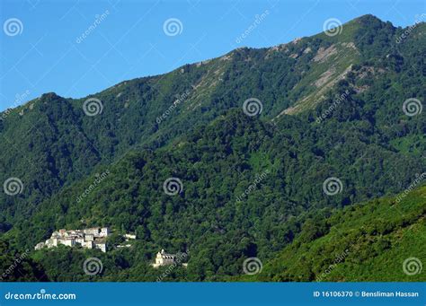 Village in Corsica Mountains Stock Photo - Image of country, nature: 16106370