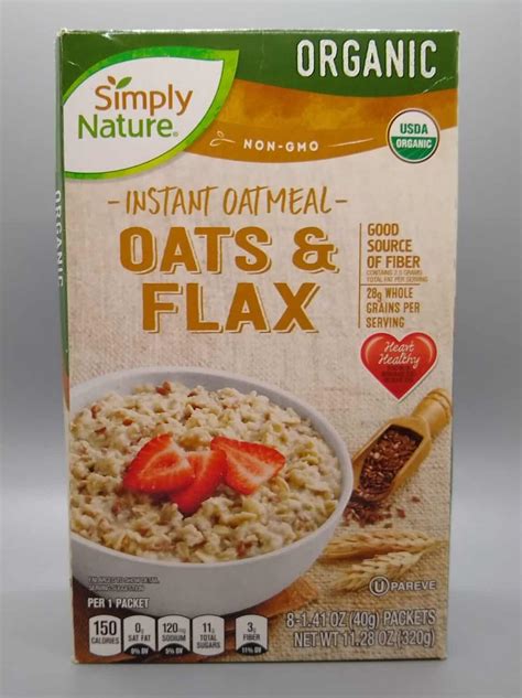 Simply Nature Organic Oats & Flax Instant Oatmeal | Aldi Reviewer