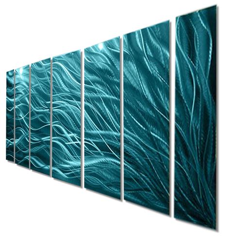 15 Collection of Aqua Abstract Wall Art