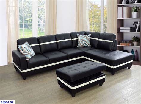 AYCP Furniture_NEW STYLE_ L Shape Sectional Sofa Set with Storage Ottoman, Right Hand Facing ...