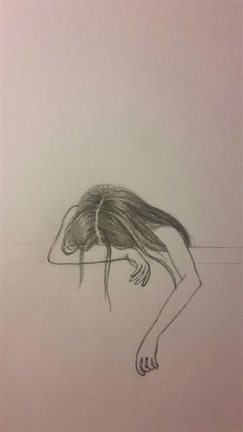 Sad Girl Sketch at PaintingValley.com | Explore collection of Sad Girl Sketch