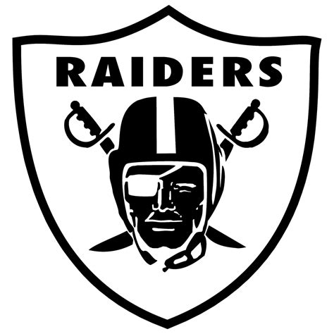 Raiders Logo Black and White – Brands Logos