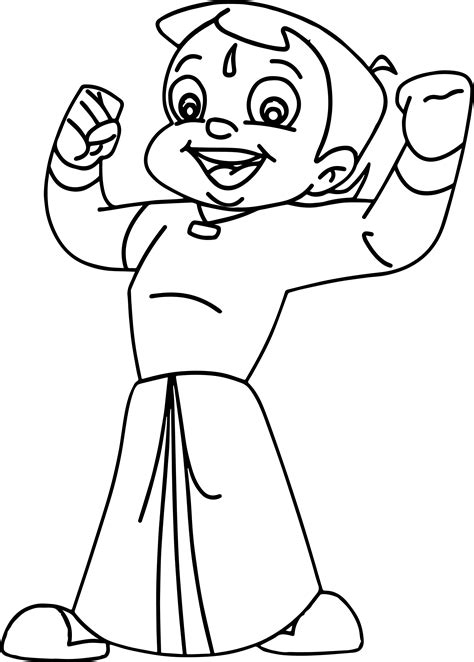 Chota Bheem Cartoon Drawing at GetDrawings | Free download