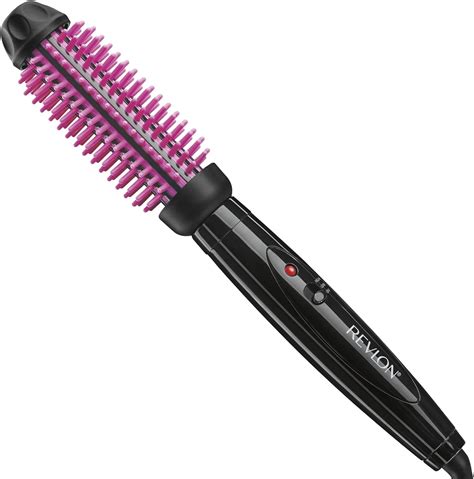 Heated hair styling brush with silicone bristles from Revlon , black, 1 inch barrel : Amazon.co ...