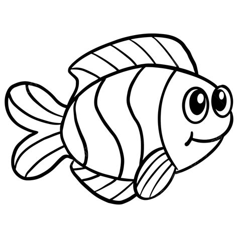 Fish Line Art Illustration, Fish Drawing, Rat Drawing, Fish Sketch PNG and Vector with ...