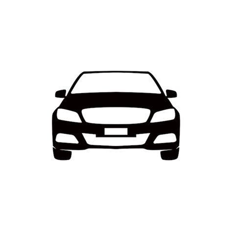 Premium Vector | Front car silhouette automotive logo design vector