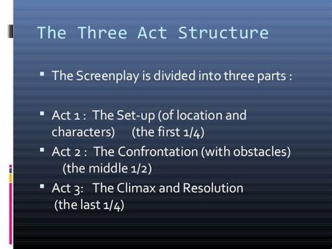 Three Act Structure