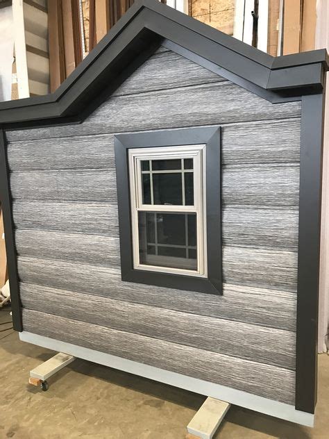 Rustic Modern Barnwood style that is 100% maintenance-free. Steel Log Siding in Barnwood Gray ...