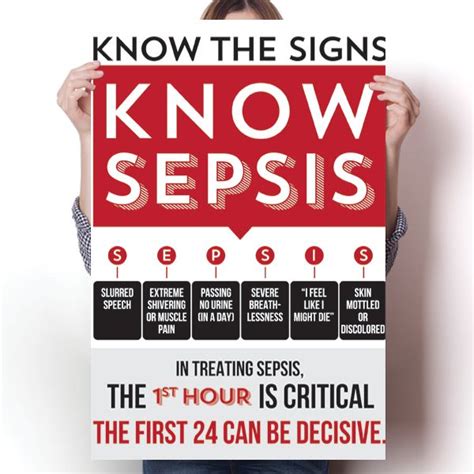 Know The Signs - Know Sepsis Poster | Sepsis, Signs, The cure