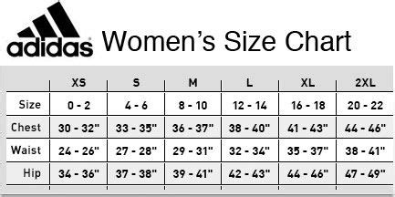 Adidas Swimsuit Size Chart