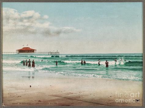 Vintage Beach Scene, 1901, Photograph by Jane Maurer