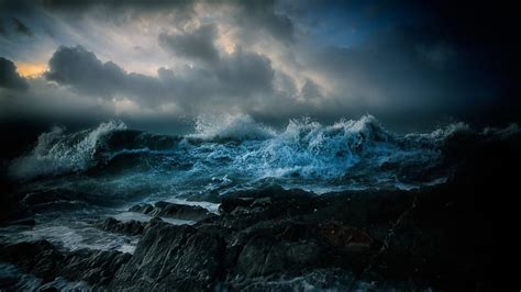 nature, Landscape, Clouds, Water, Sea, Rock, Waves, Storm HD Wallpapers / Desktop and Mobile ...